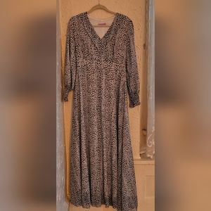 Maxi dress, long sleeve, Size 38, Medium,Made in Turkey